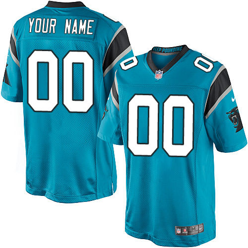 Men's Limited Nike Jersey Blue Alternate - Customized NFL Carolina Panthers